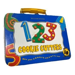Williams‑Sonoma Number Cookie Cutter Set — Complete Tin, 10 Cutters, 3" Size